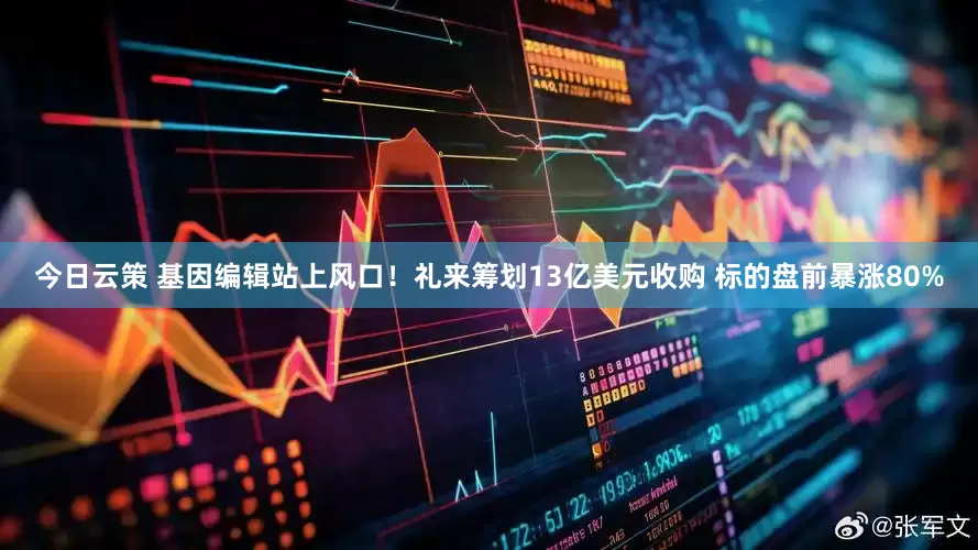 今日云策 基因编辑站上风口！礼来筹划13亿美元收购 标的盘前暴涨80%