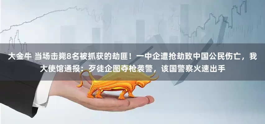 大金牛 当场击毙8名被抓获的劫匪！一中企遭抢劫致中国公民伤亡，我大使馆通报：歹徒企图夺枪袭警，该国警察火速出手