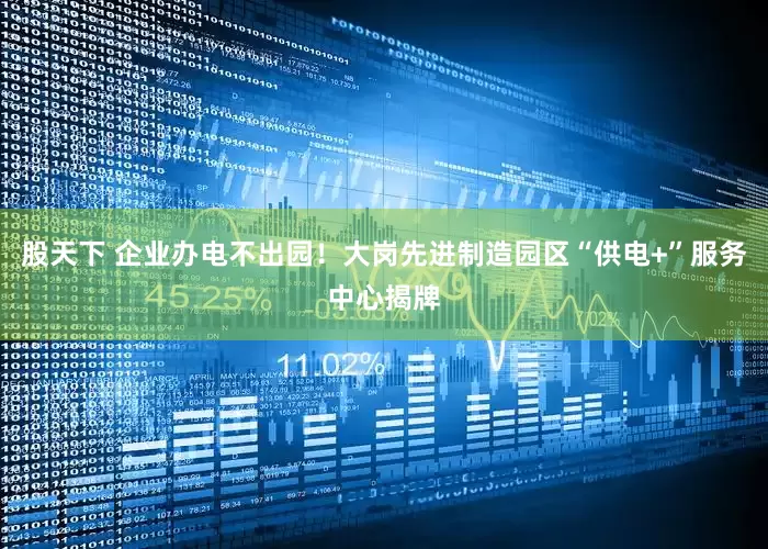 股天下 企业办电不出园！大岗先进制造园区“供电+”服务中心揭牌
